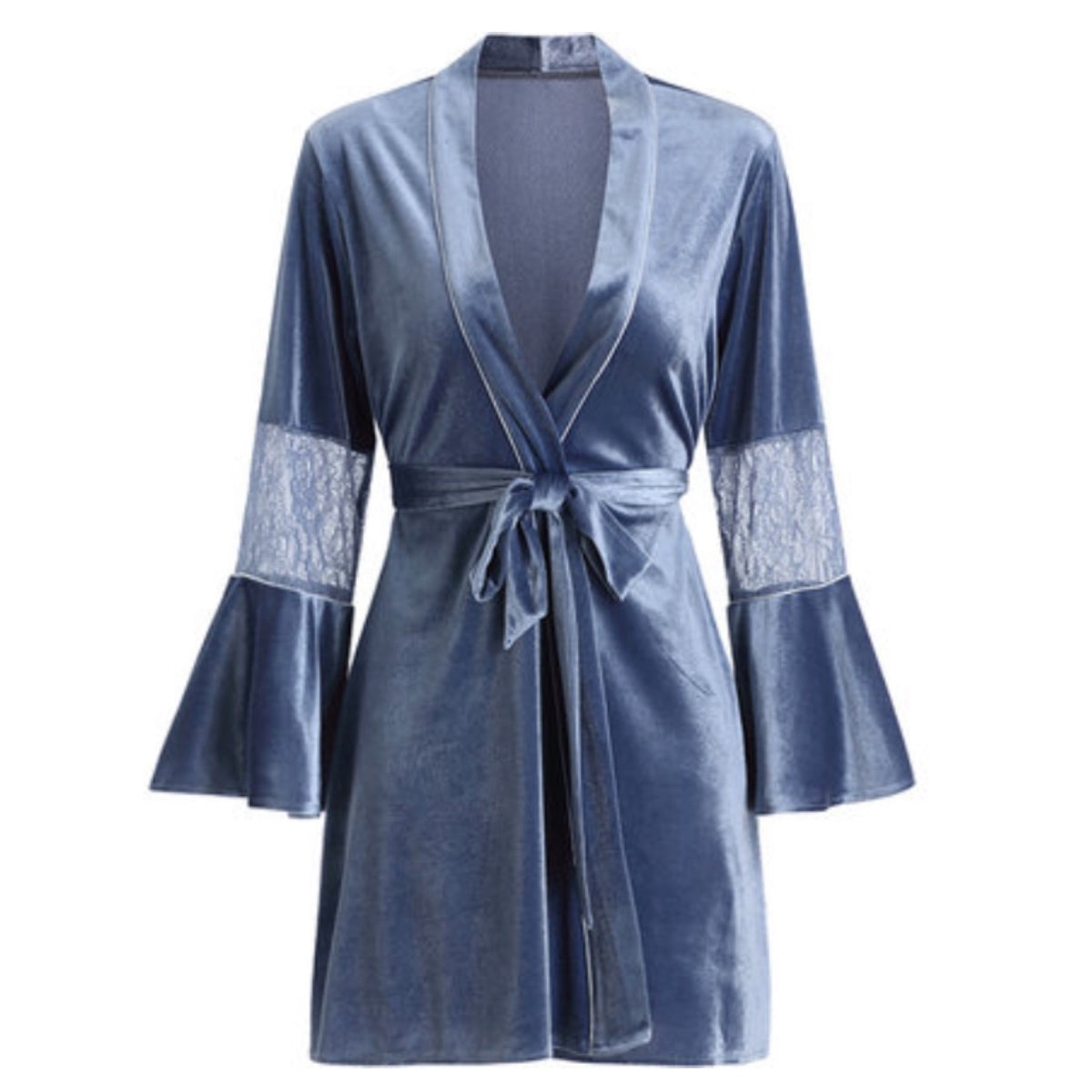 Pernilla velvet robe Intimates LOVEFREYA Free size Greyish blue 