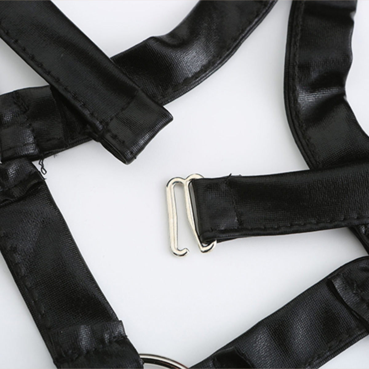 Reeva linked harness leather bodysuit Intimates LOVEFREYA 