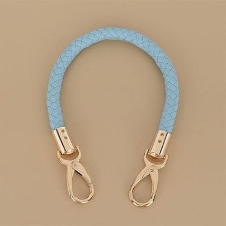 Weaved leather handle GHW Bags Accessories LOVEFREYA 30cm Sky blue 