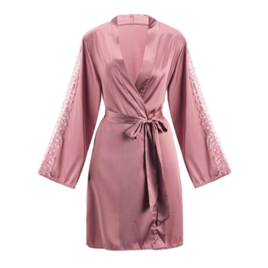 Willow satin slip Intimates Lovefreya Pte Ltd Robe only (free size) Pink 
